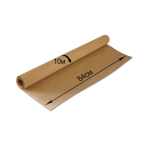 Крафт-бумага в рулоне Brauberg Марка А 840 мм x 10 м, 78 г/м2 440145 цена за 4 шт , 